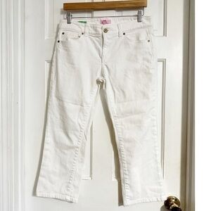 Lilly Pulitzer White Jean Capris Sz 8